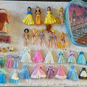 Disney Princess Doll Collection with Colorful Dresses